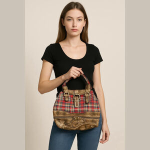 JN'S Plaid Flap Bag - New With Tags - Tartan Shoulder